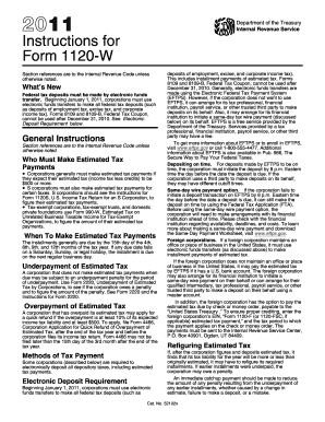 Instructions for Form 1120-W