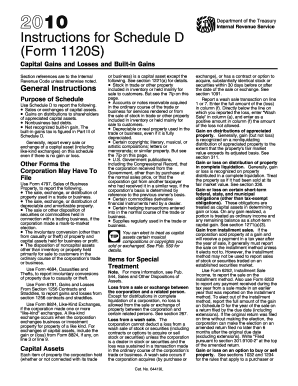 Instructions for Schedule D (Form 1120S)
