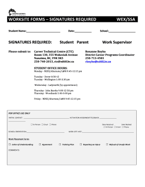 Work Experience Placement Agreement