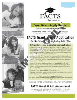 FACTS Grant & Aid Application