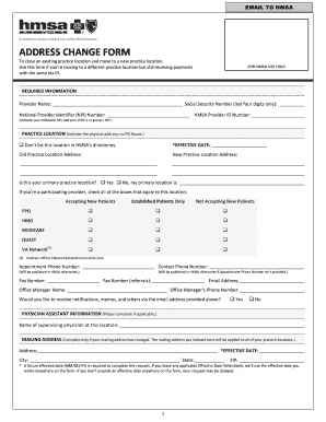 HMSA Address Change Form