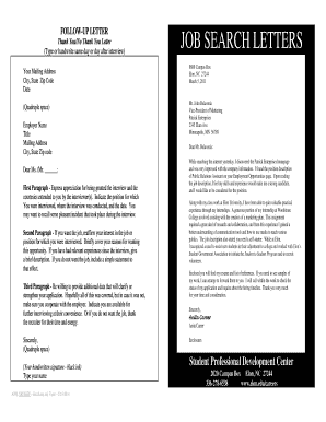Follow-Up Letter Template