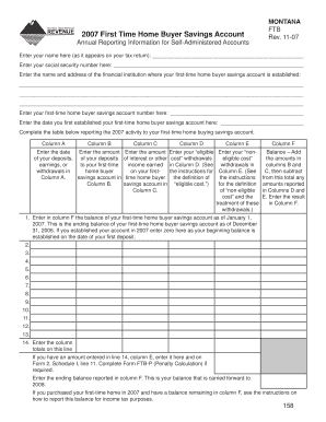 Montana First-Time Home Buyer Savings Account Annual Report