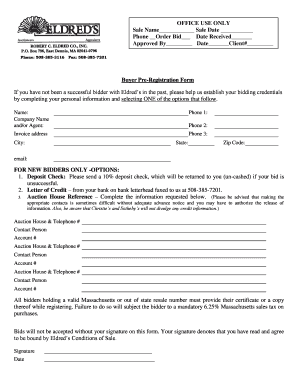 Buyer Pre-Registration Form