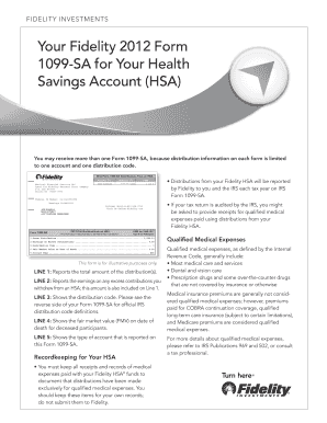 2012 Form 1099-SA for HSA Distributions