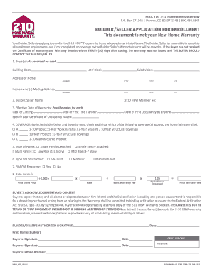 Texas Home Enrollment Form