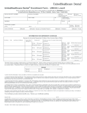 UnitedHealthcare Dental Enrollment Form