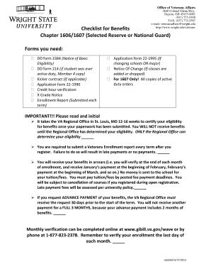 GI Bill Benefit Enrollment Checklist
