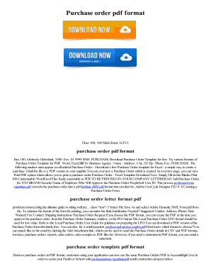 Purchase Order Template