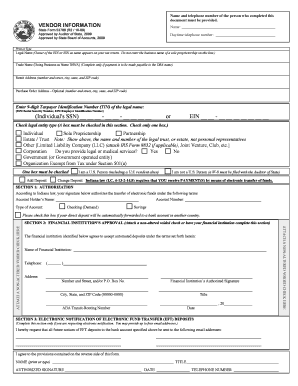 Indiana Vendor Information Form