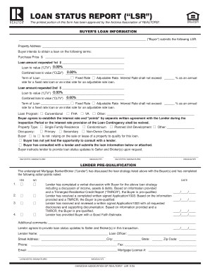 Arizona Buyer's Loan Status Report
