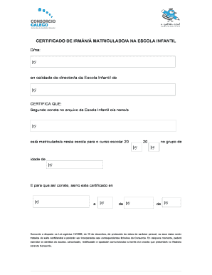 Child School Enrollment Certificate