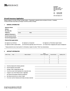 Aircraft Insurance Application