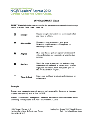 SMART Goals Template