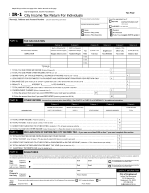 City of Englewood Income Tax Return