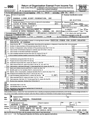 Form 990 Return of Organization Exempt From Income Tax