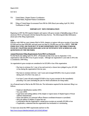 US IRS Form 990EZ Filing Instructions