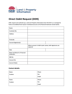 Direct Debit Request Form