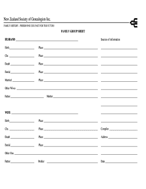 Family Group Sheet