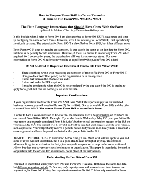 Form 8868 Extension Instructions