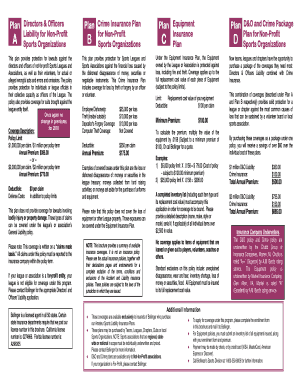 Directors & Officers Liability Insurance Plan
