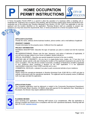 Home Occupation Permit Application