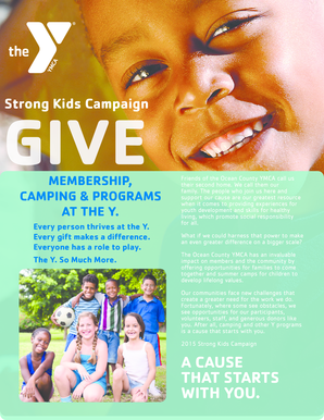 Ocean County YMCA Strong Kids Campaign Donation Form