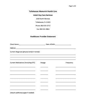 Healthcare Provider Statement