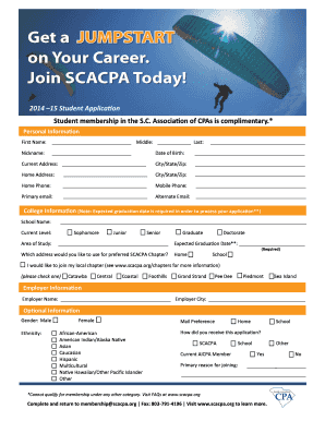 2014-15 Student Application