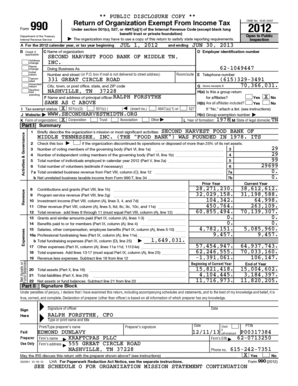 IRS Form 990 2012