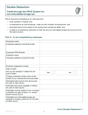 Double Deduction Form