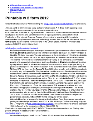 W-2 Form 2012