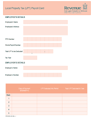 Local Property Tax Payroll Card