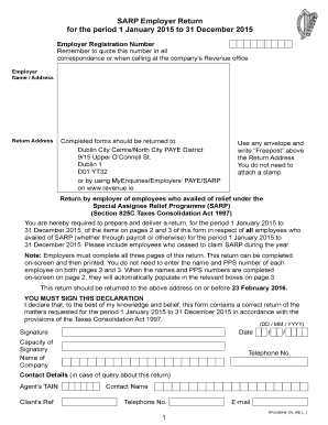 SARP Employer Return 2015