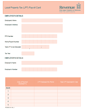 Local Property Tax LPT Payroll Card Monthly Local Property Tax LPT Payroll Card Monthly - payeanytime