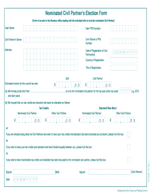 Nominated Civil Partner’s Election Form