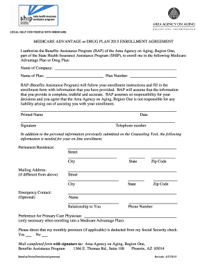 Medicare Advantage or Drug Plan Enrollment Agreement