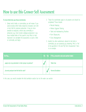Grower Self Assessment of Food Safety Risks