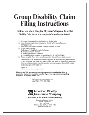 Group Disability Claim Form