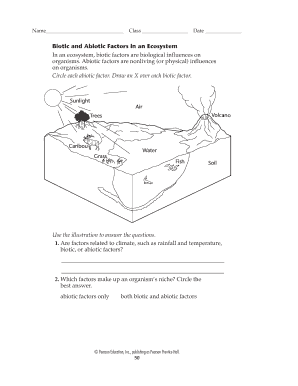 Biotic and Abiotic Factors Worksheet