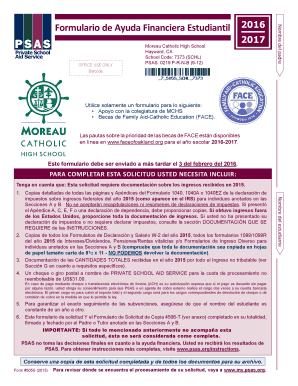 Formulario de Ayuda Financiera Estudiantil