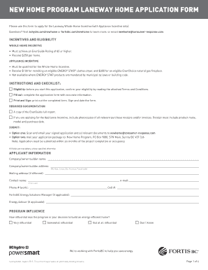 BC Hydro Laneway Home Incentive Application Form