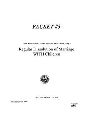 Florida Supreme Court Dissolution of Marriage Forms