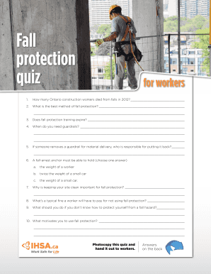 Fall Protection Quiz for Workers