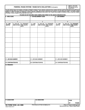 Federal Wage System Wage Data Collection Form
