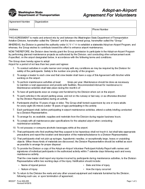 Adopt-an-Airport Volunteer Agreement