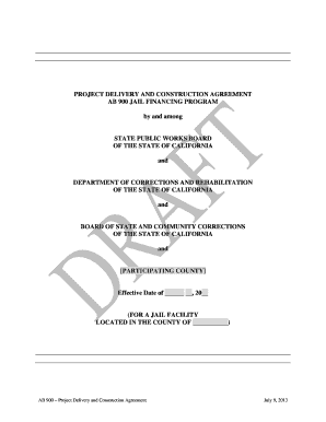 Potluck spreadsheet - PROJECT DELIVERY AND CONSTRUCTION AGREEMENT AB 900 JAIL