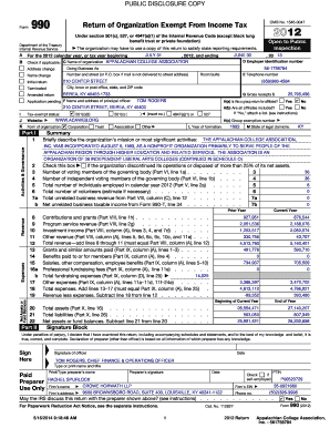 Form 990 Return of Organization Exempt From Income Tax