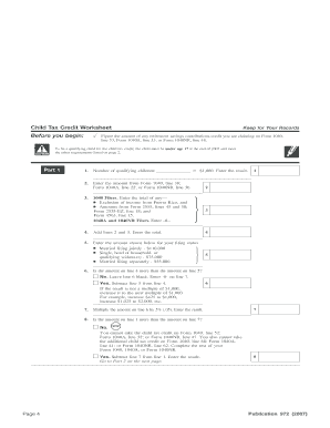 Child Tax Credit Worksheet
