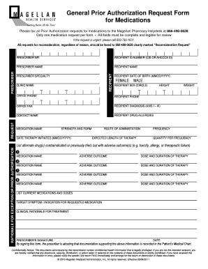 Medication Prior Authorization Request Form